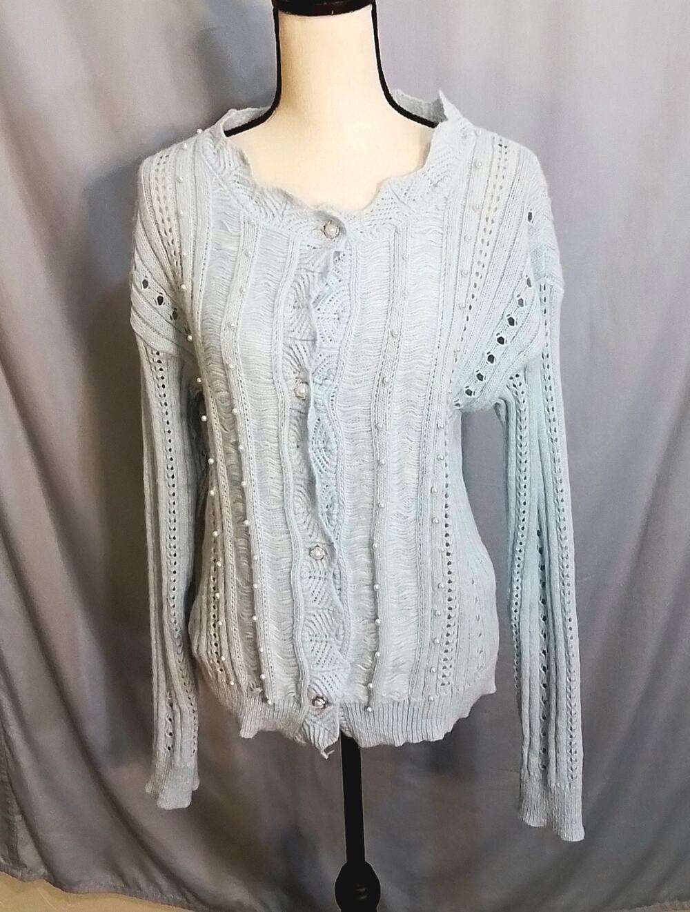 Pastel blue sweater